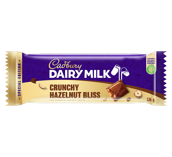 CADBURY DAIRY MILK CRUNCHY HAZELNUT BLISS
